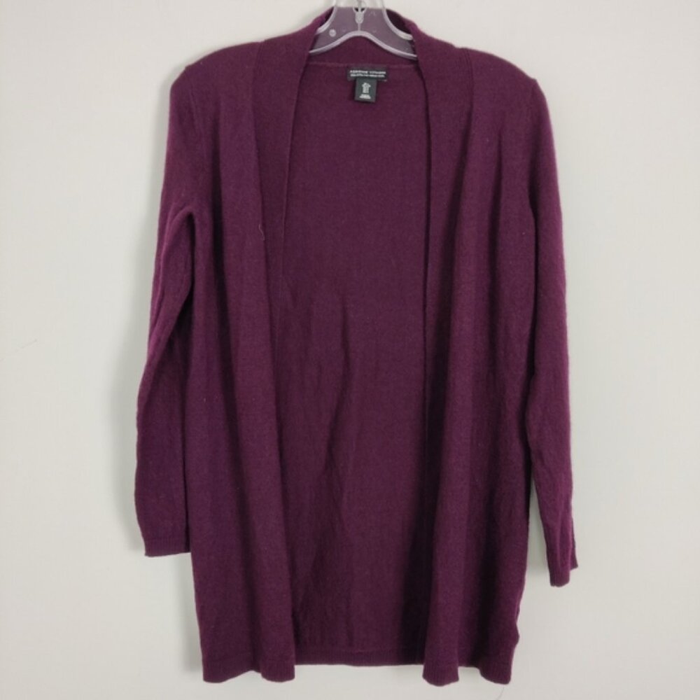 Adrienne Vittadini Women's Open Front 100% Wool Cardigan Size Large